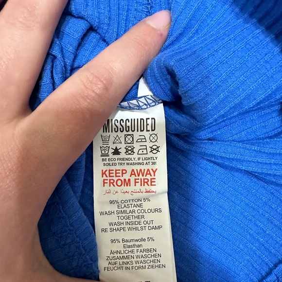 NWT Missguided Ribbed Racer Neck Mini Dress - Picture 5 of 5